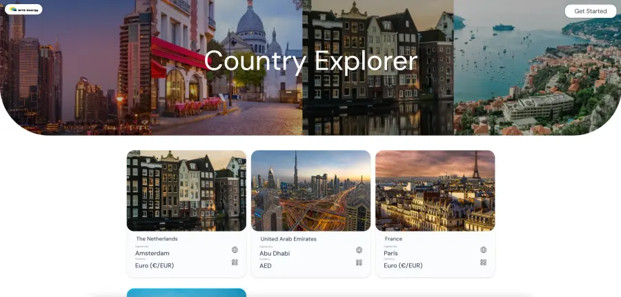 WTS Country Explorer, a Website project by Kliqer